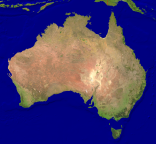 Australia Satellite + Borders 4000x3709